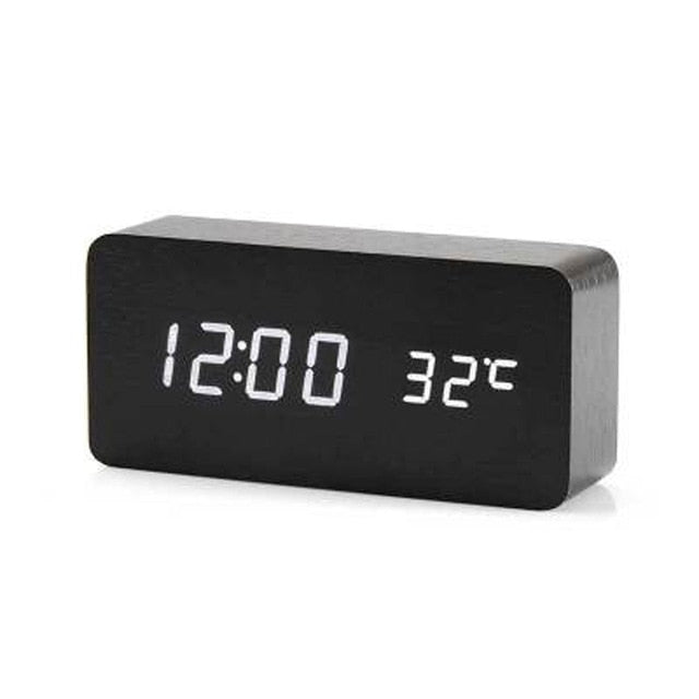 Skorter | Digital LED Alarm Clock | Voice Control, Clear Display & Modern Design for Bedroom Use