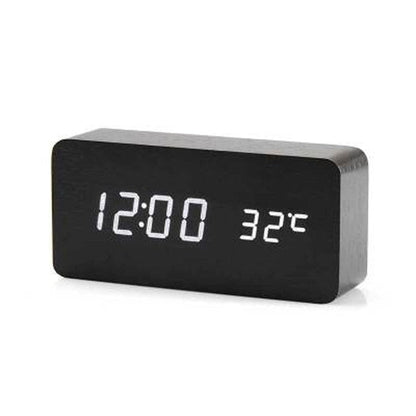 Skorter | Digital LED Alarm Clock | Voice Control, Clear Display & Modern Design for Bedroom Use