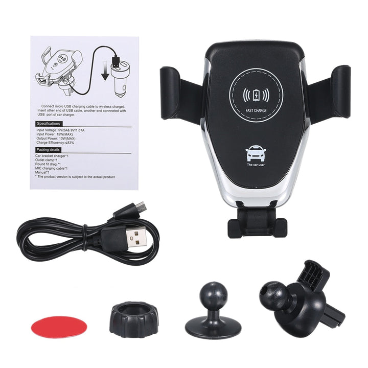 Skorter | Dragon QI-X universell trådlös laddare med bilhållare