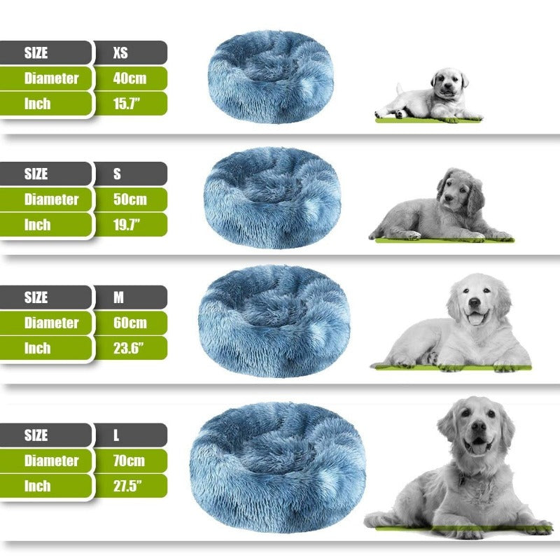 Skorter | Beef Rainbow Extra Plush Calming Donut Dog Beds