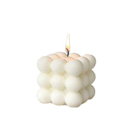 Skorter | Cube Soy Wax White Candle