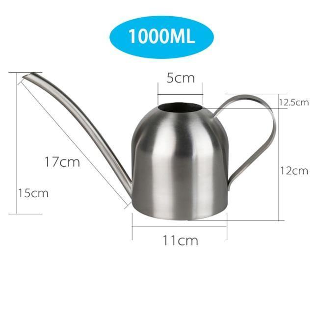 Skorter | AquaGrace Stainless Steel Watering Can with Flexible Neck | Modern Design | Perfect Watering | Rustproof