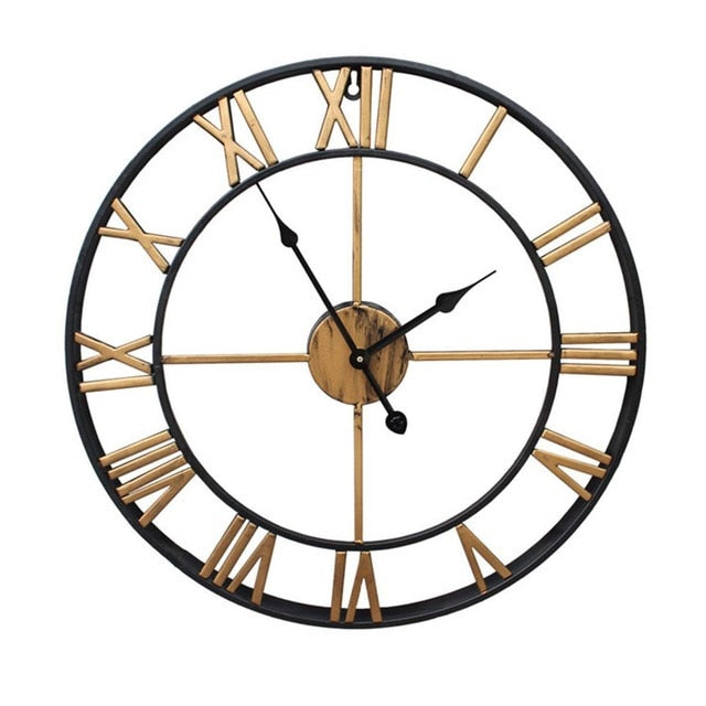 Skorter | 3D Large Roman Numerals Wall Clock Home