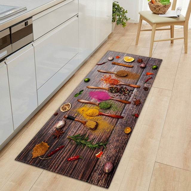 Skorter | CookEase Food-Themed Kitchen Mat | Non-slip & Water-Repellent | Comfort Mat for Kitchen & Household