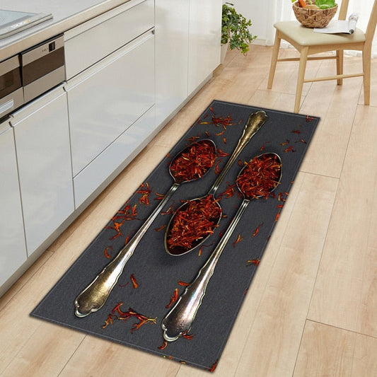 Skorter | CookEase Food-Themed Kitchen Mat | Non-slip & Water-Repellent | Comfort Mat for Kitchen & Household