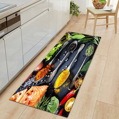 Skorter | CookEase Food-Themed Kitchen Mat | Non-slip & Water-Repellent | Comfort Mat for Kitchen & Household
