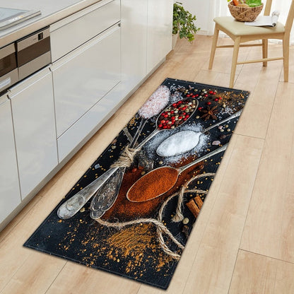 Skorter | CookEase Food-Themed Kitchen Mat | Non-slip & Water-Repellent | Comfort Mat for Kitchen & Household