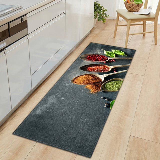 Skorter | CookEase Food-Themed Kitchen Mat | Non-slip & Water-Repellent | Comfort Mat for Kitchen & Household