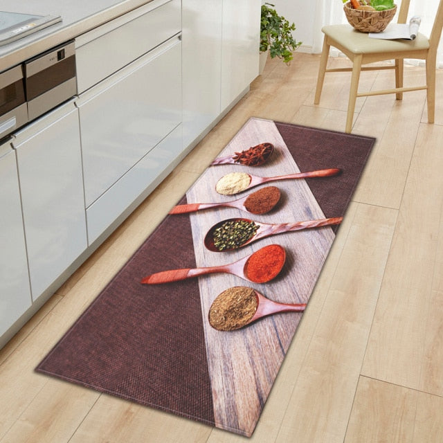 Skorter | CookEase Food-Themed Kitchen Mat | Non-slip & Water-Repellent | Comfort Mat for Kitchen & Household