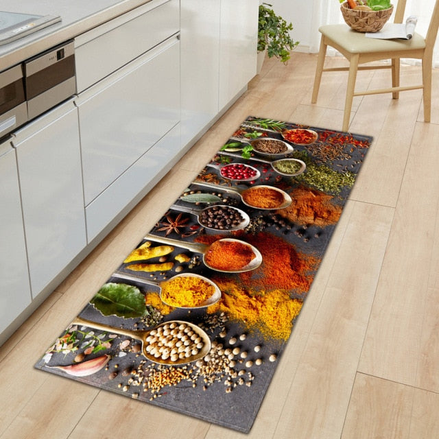 Skorter | CookEase Food-Themed Kitchen Mat | Non-slip & Water-Repellent | Comfort Mat for Kitchen & Household