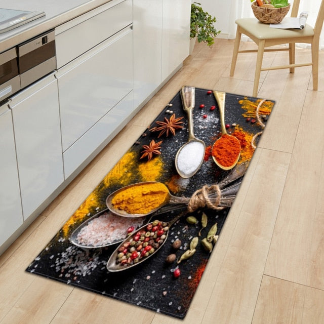 Skorter | CookEase Food-Themed Kitchen Mat | Non-slip & Water-Repellent | Comfort Mat for Kitchen & Household