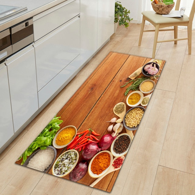 Skorter | CookEase Food-Themed Kitchen Mat | Non-slip & Water-Repellent | Comfort Mat for Kitchen & Household