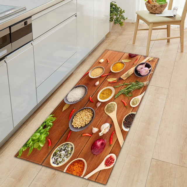 Skorter | CookEase Food-Themed Kitchen Mat | Non-slip & Water-Repellent | Comfort Mat for Kitchen & Household