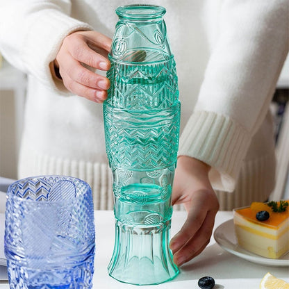 Skorter | Colored Glass Cup Set in Koi Fish Shape - Sale