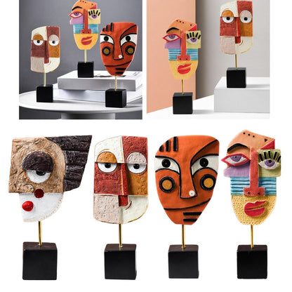 Skorter | Abstract Pop Art Face Home Sculpture