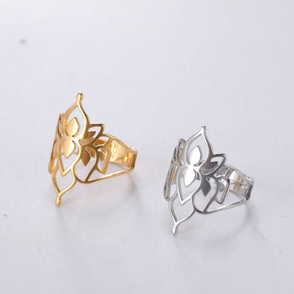 Skorter | Buddha Vintage Lotus Rings for Women