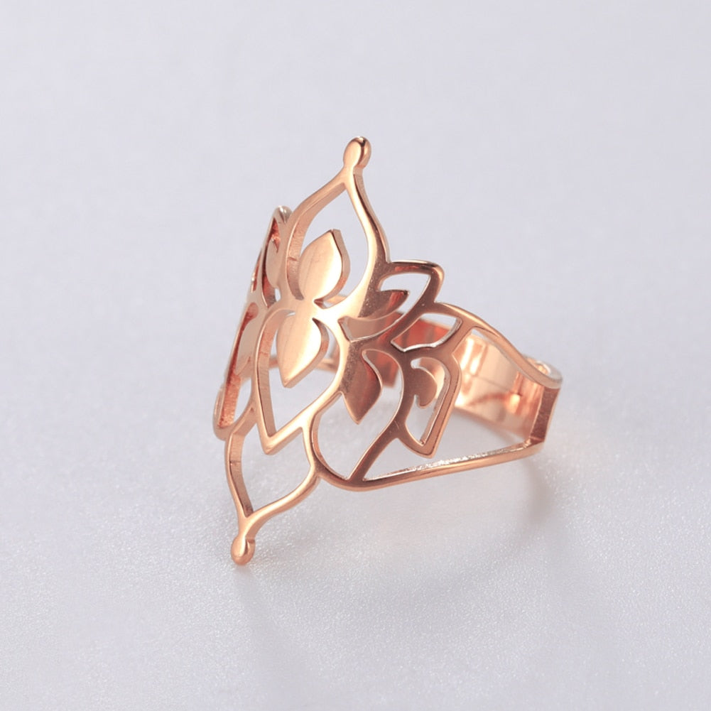 Skorter | Buddha Vintage Lotus Rings for Women