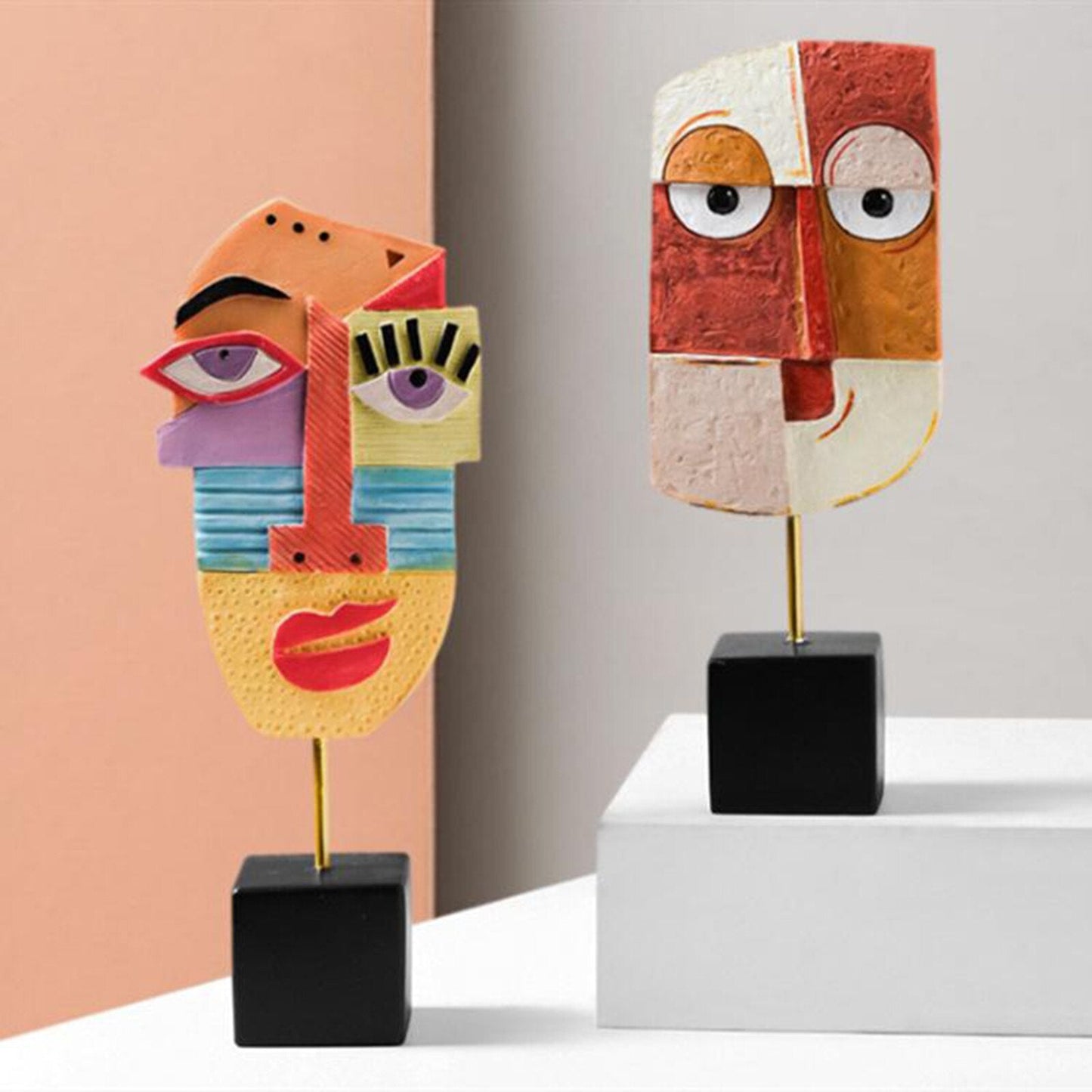 Skorter | Abstract Pop Art Face Home Sculpture