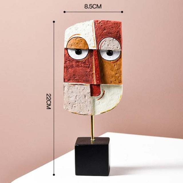 Skorter | Abstract Pop Art Face Home Sculpture