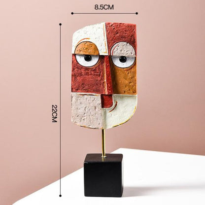 Skorter | Abstract Pop Art Face Home Sculpture