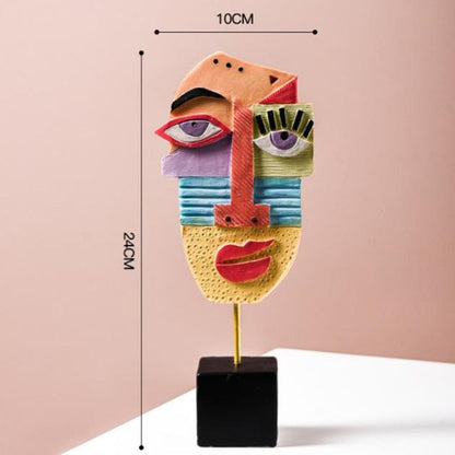 Skorter | Abstract Pop Art Face Home Sculpture