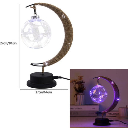 Skorter | Rayvia Lunar Lamp - Half Moon LED Light with Glass Globe for Cozy Atmosphere