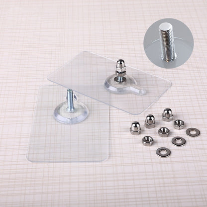 Skorter | 10 pieces heavy-duty punch-free transparent adhesive hooks