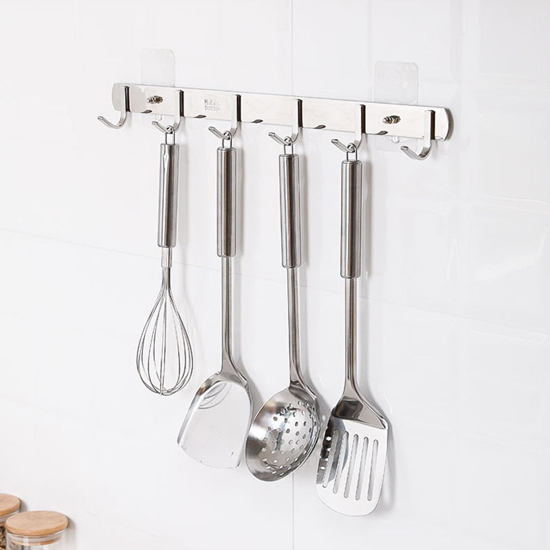 Skorter | 10 pieces heavy-duty punch-free transparent adhesive hooks