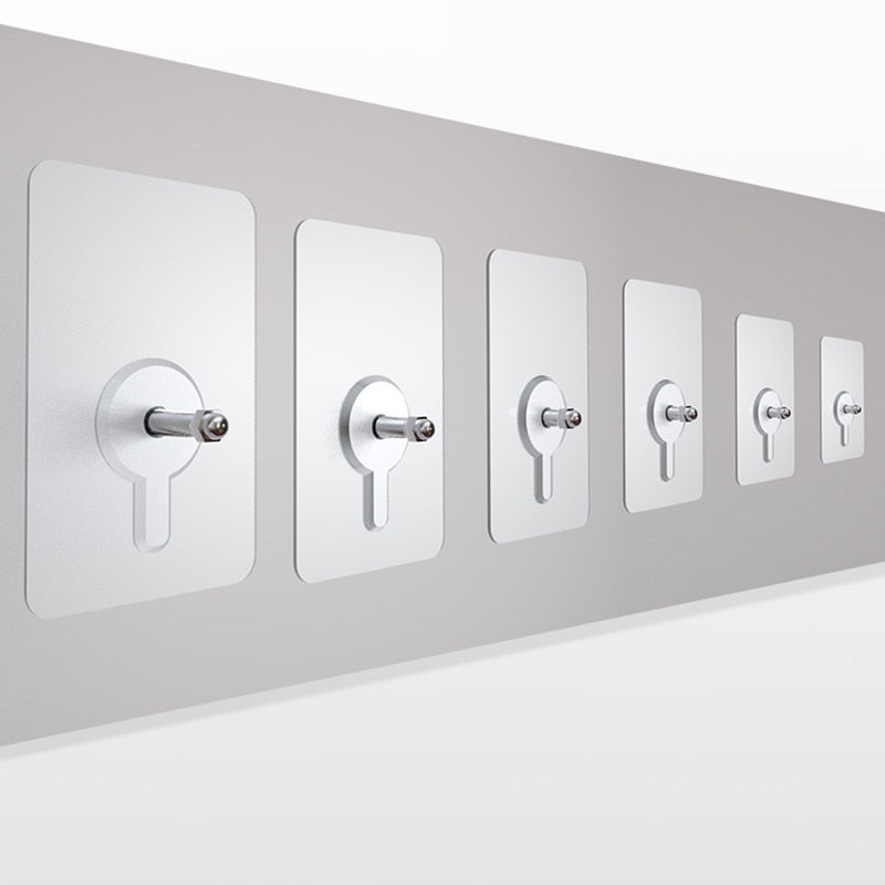 Skorter | 10 pieces heavy-duty punch-free transparent adhesive hooks