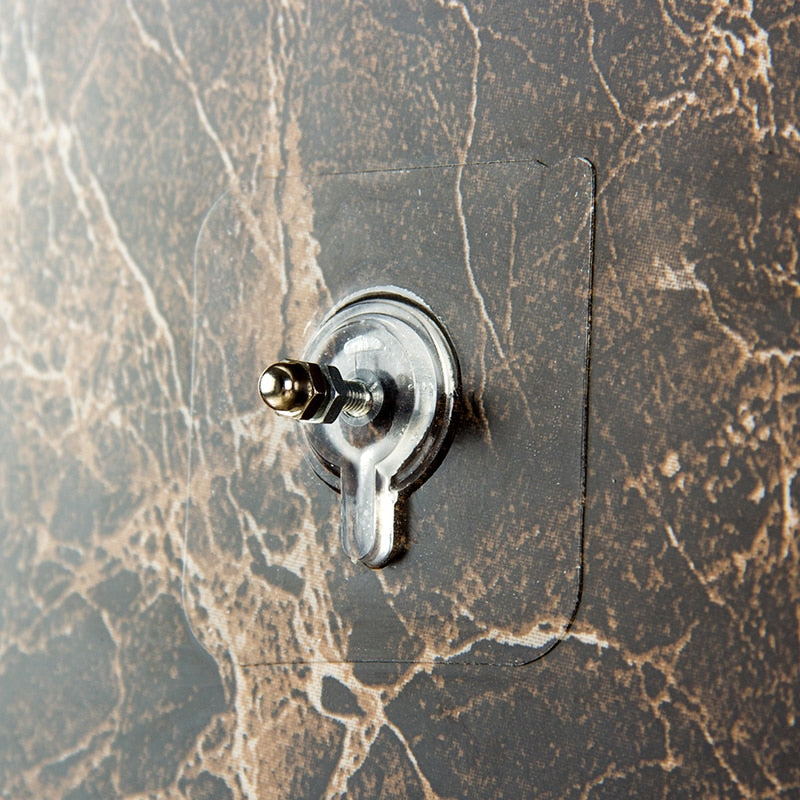 Skorter | 10 pieces heavy-duty punch-free transparent adhesive hooks