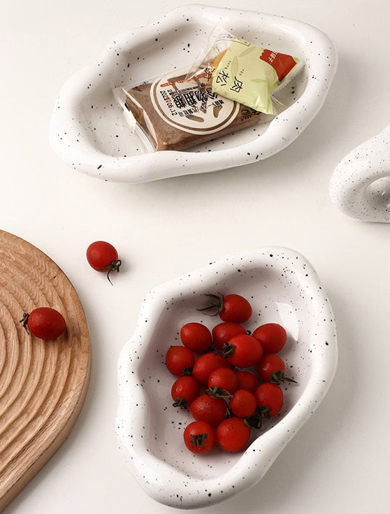 Skorter | Cookies & chrome-plated ceramic tray and bowl