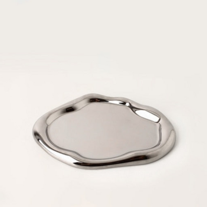 Skorter | Cookies & chrome-plated ceramic tray and bowl