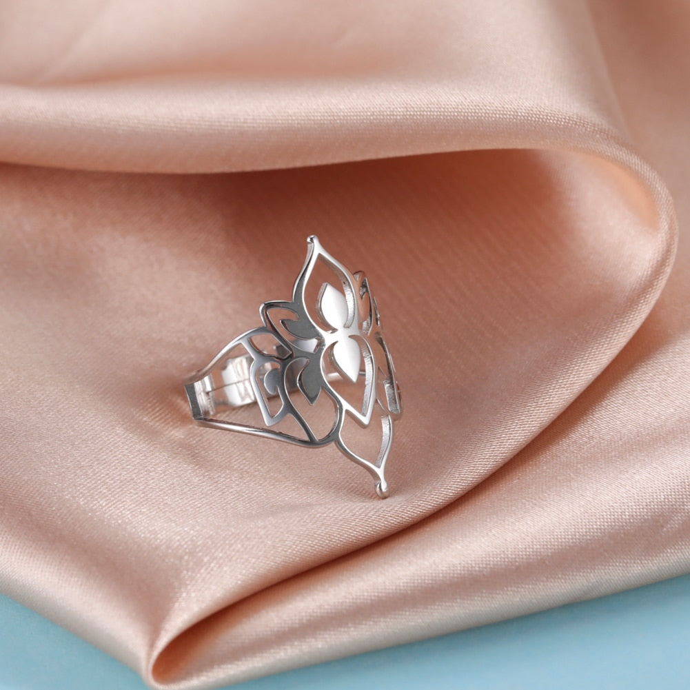 Skorter | Buddha Vintage Lotus Rings for Women