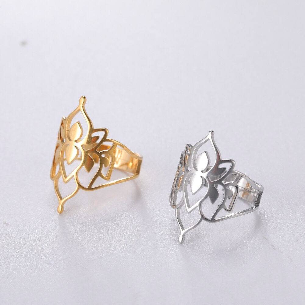 Skorter | Buddha Vintage Lotus Rings for Women