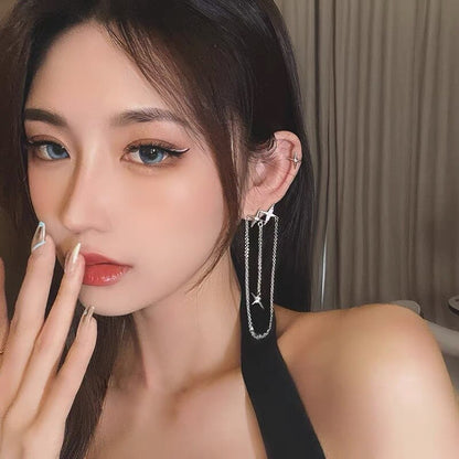 Skorter | Animal Birds Tassel Women Earrings Clip Ear Cuff