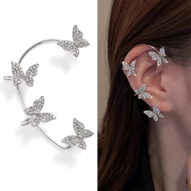 Skorter | Animal Birds Tassel Women Earrings Clip Ear Cuff