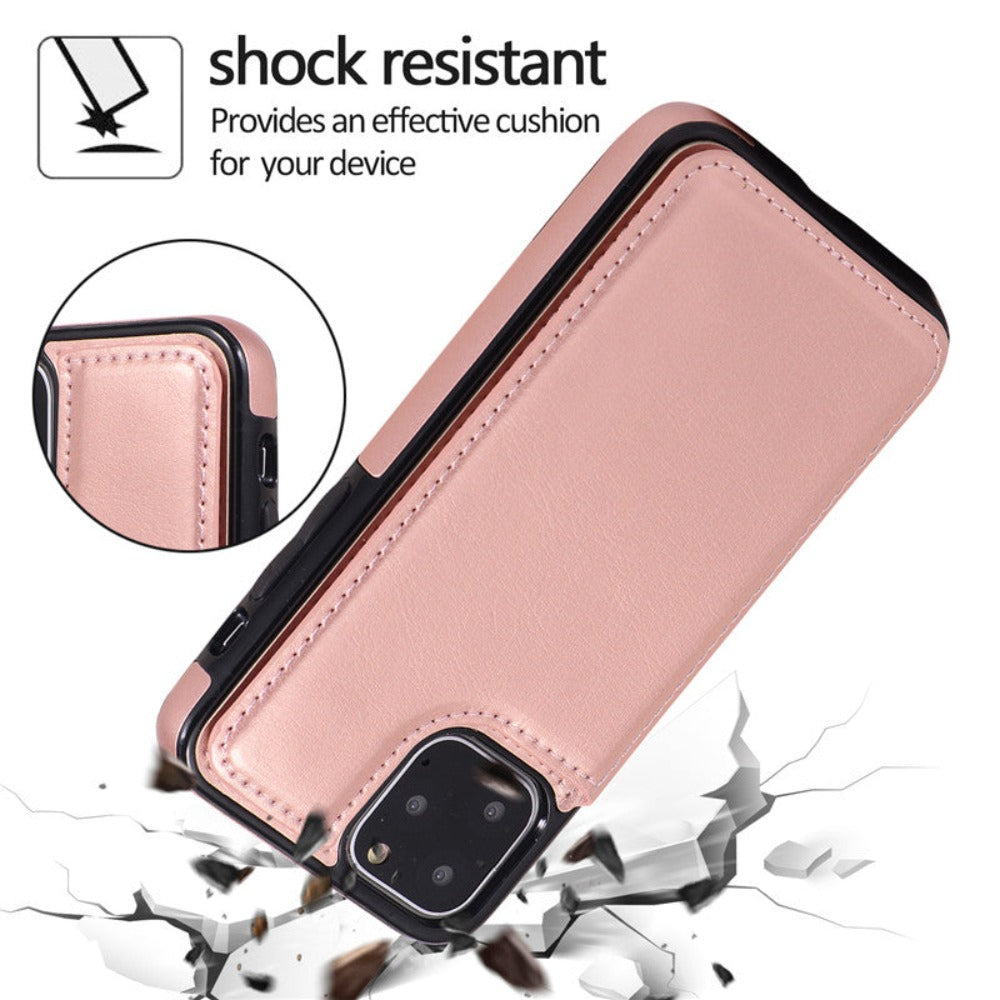 Skorter | Retro Theme Vegan Leather Flip Wallet Case for iPhone 11 to 15