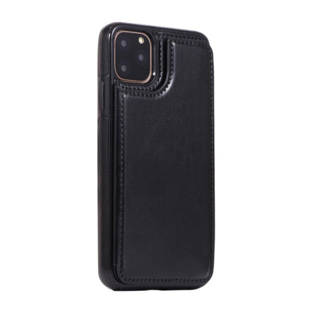 Skorter | Retro Theme Vegan Leather Flip Wallet Case for iPhone 11 to 15