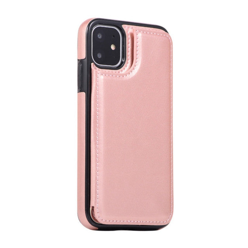 Skorter | Retro Theme Vegan Leather Flip Wallet Case for iPhone 11 to 15