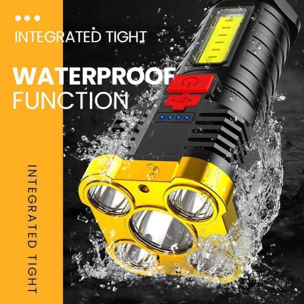 Skorter | Bright Waterproof Outdoor LED Flashlight with Side Lamp