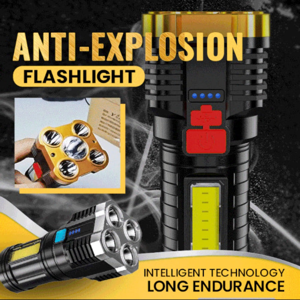 Skorter | Bright Waterproof Outdoor LED Flashlight with Side Lamp