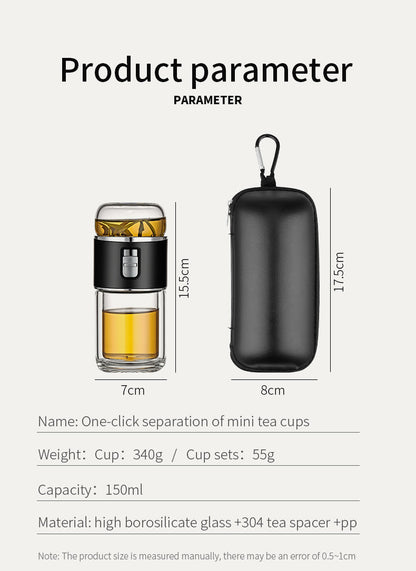 Skorter | Double Glass Tea Infuser Thermos Bottle