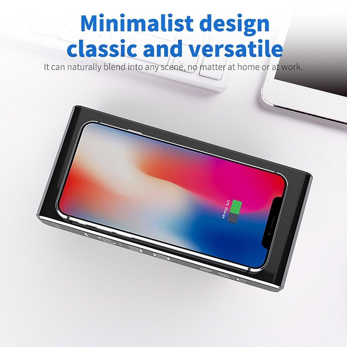 Skorter | Smart Alarm Clock Charging Station – 2-in-1 Digital Alarm Clock with Magnetic Qi Charger