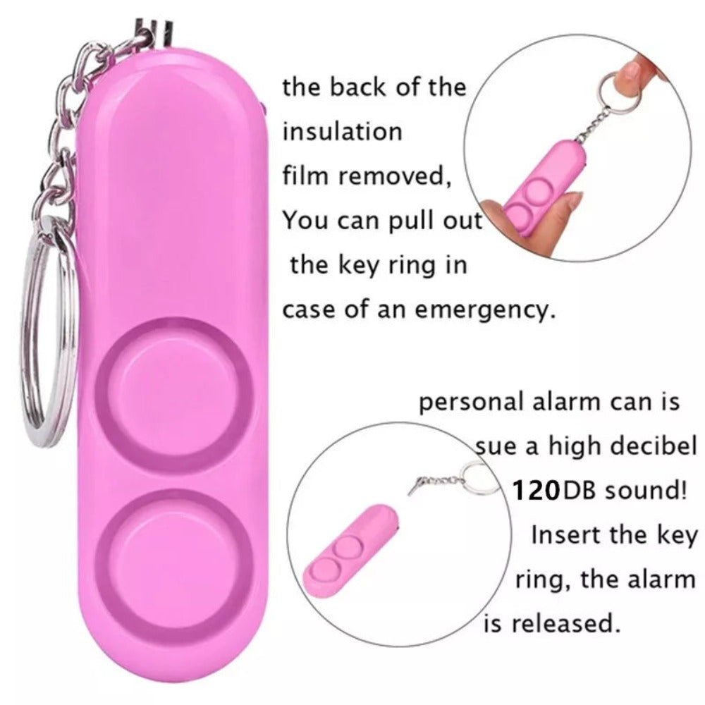 Skorter | Pcs 120dB Self Defense Dual Speaker Extra Loud Personal Safety Alarm Keychain