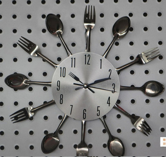 Skørter | fashion plate Stainless steel wall Quartz clocks DIY home decor stickers clock living room