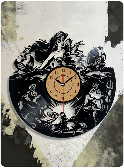 Skørter | Fashion Design Clock CD Vinyl Record Wall Clock The Little Theme 3D Hanging Clocks Wall Clock Home Decoration