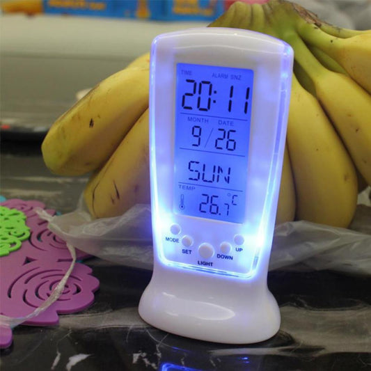 Skorter | Clear Design Digital Alarm Clock with Calendar and Temperature Display