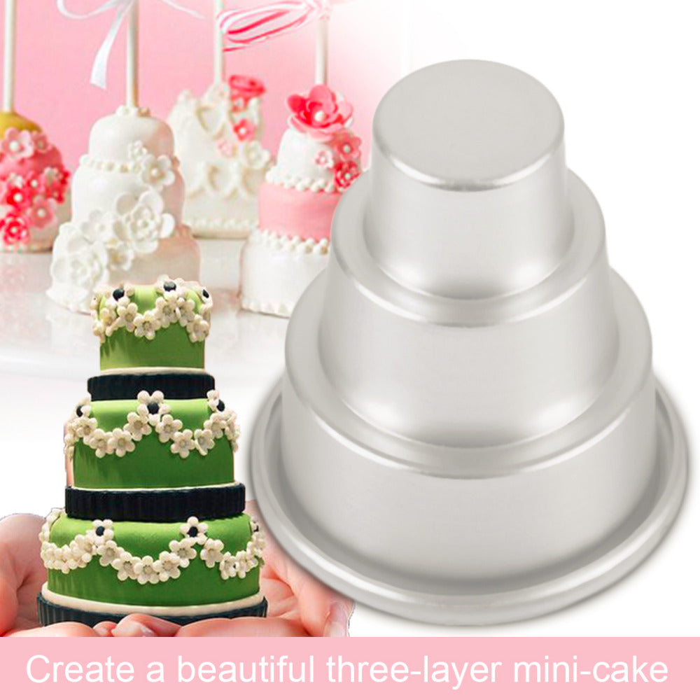 Skorter | 3-Tier Cupcake Pudding Cake Mold 5 pcs set