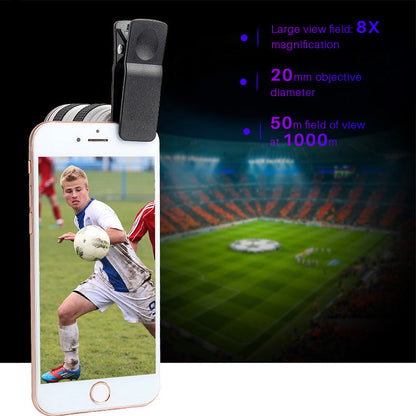 Skorter | 8X HD Optical Zoom Smartphone Lens with Universal Mobile Phone Clip