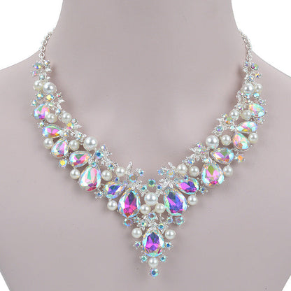 Skørter | Delicate Skinnen AB crystal and pearl Jewelry set For women wedding Dress